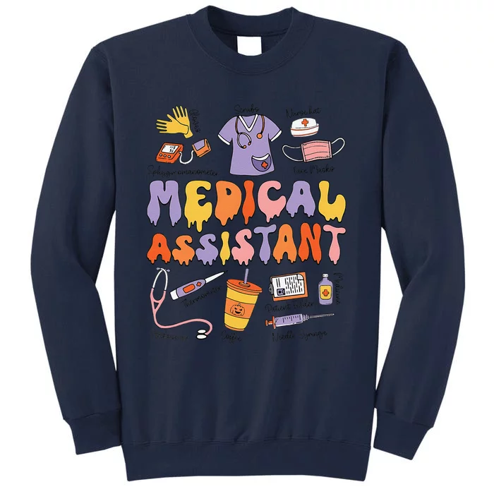 Halloween Medical Assistant Halloween Nurse Healthcare Cma Tall Sweatshirt