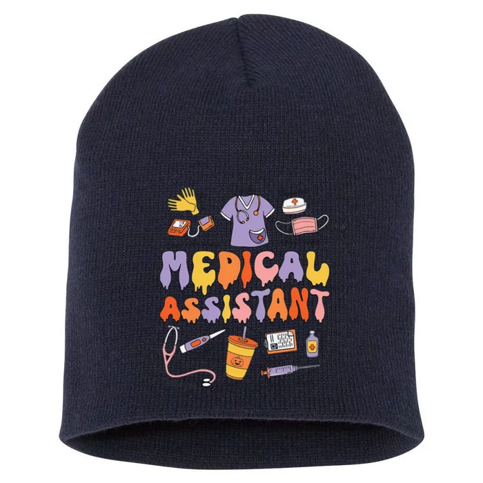 Halloween Medical Assistant Halloween Nurse Healthcare Cma Short Acrylic Beanie