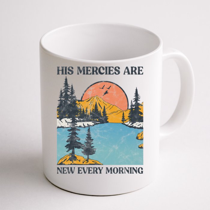 His Mercies Are New Every Morning Bible Verse Christian Front & Back Coffee Mug