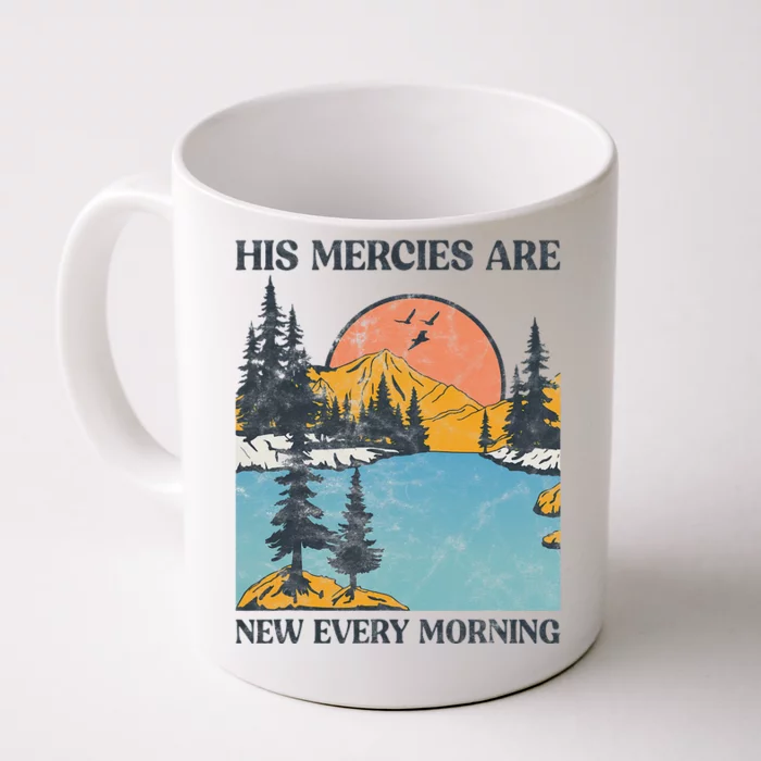 His Mercies Are New Every Morning Bible Verse Christian Front & Back Coffee Mug