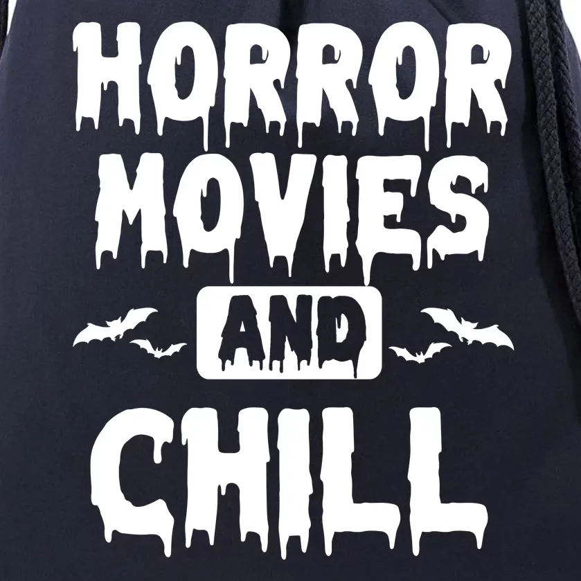 Horror Movies And Chill Drawstring Bag