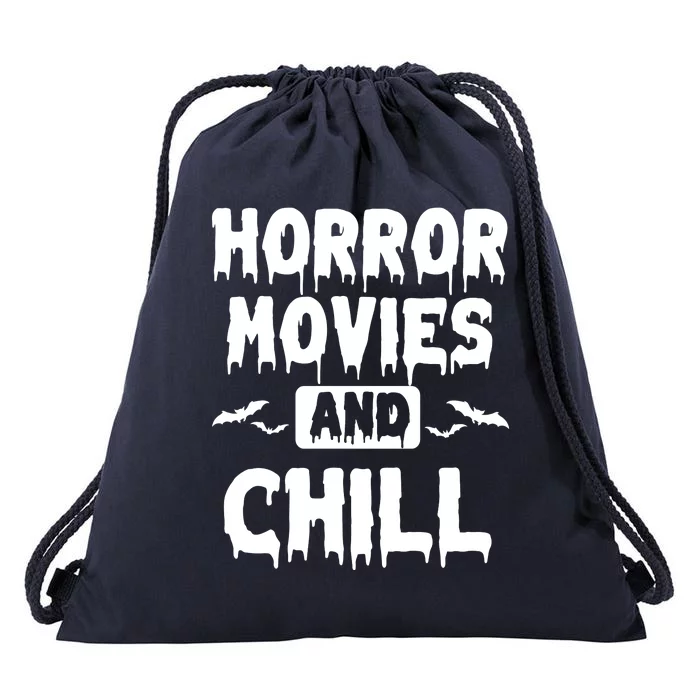 Horror Movies And Chill Drawstring Bag