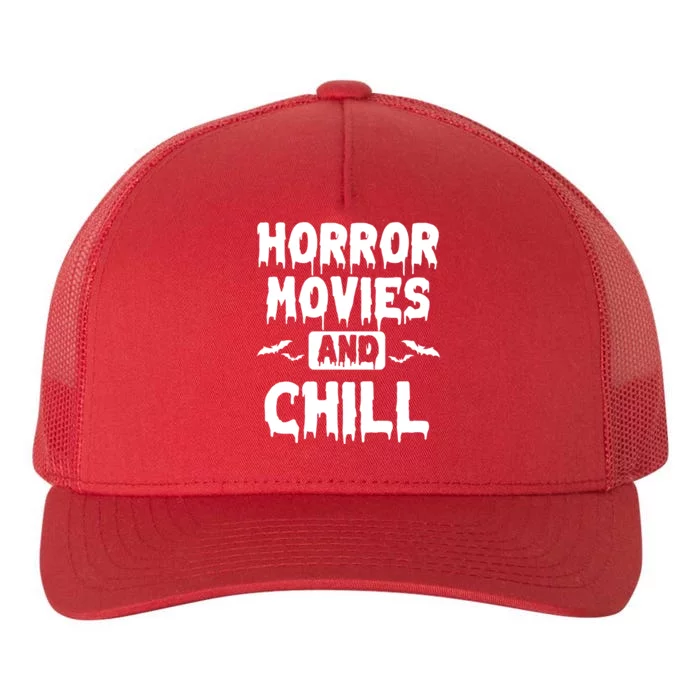 Horror Movies And Chill Yupoong Adult 5-Panel Trucker Hat