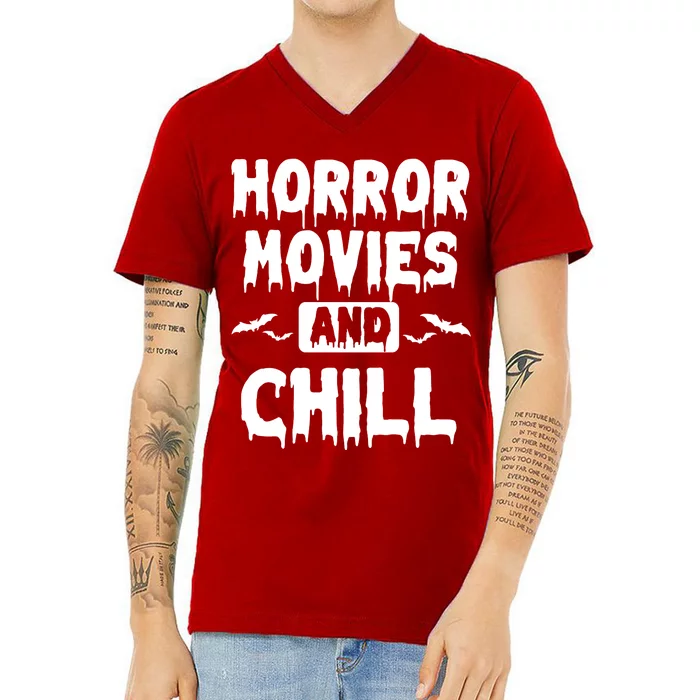 Horror Movies And Chill V-Neck T-Shirt