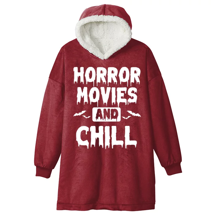 Horror Movies And Chill Hooded Wearable Blanket