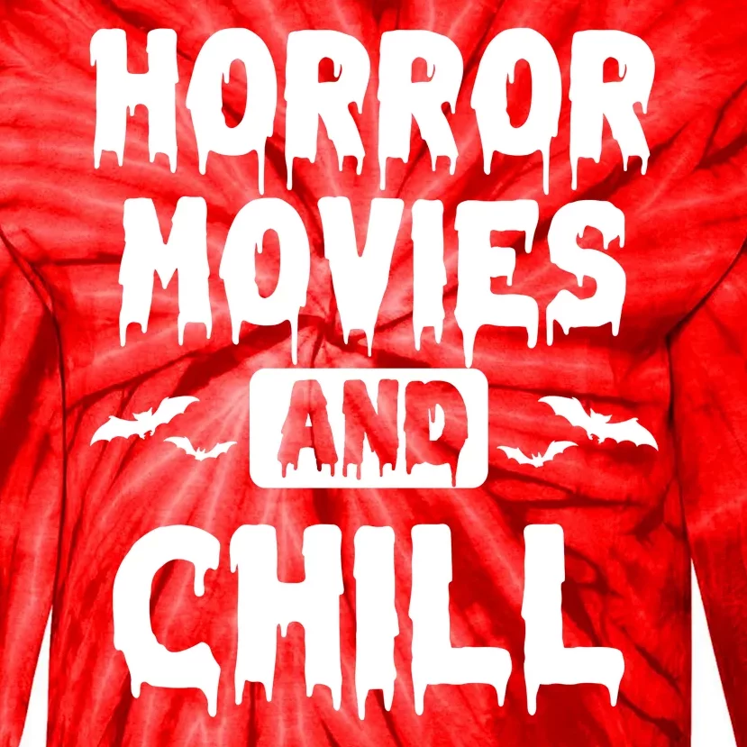 Horror Movies And Chill Tie-Dye Long Sleeve Shirt