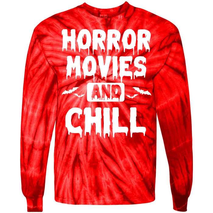 Horror Movies And Chill Tie-Dye Long Sleeve Shirt