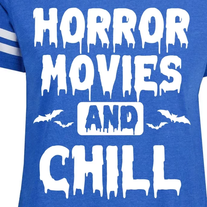 Horror Movies And Chill Enza Ladies Jersey Football T-Shirt