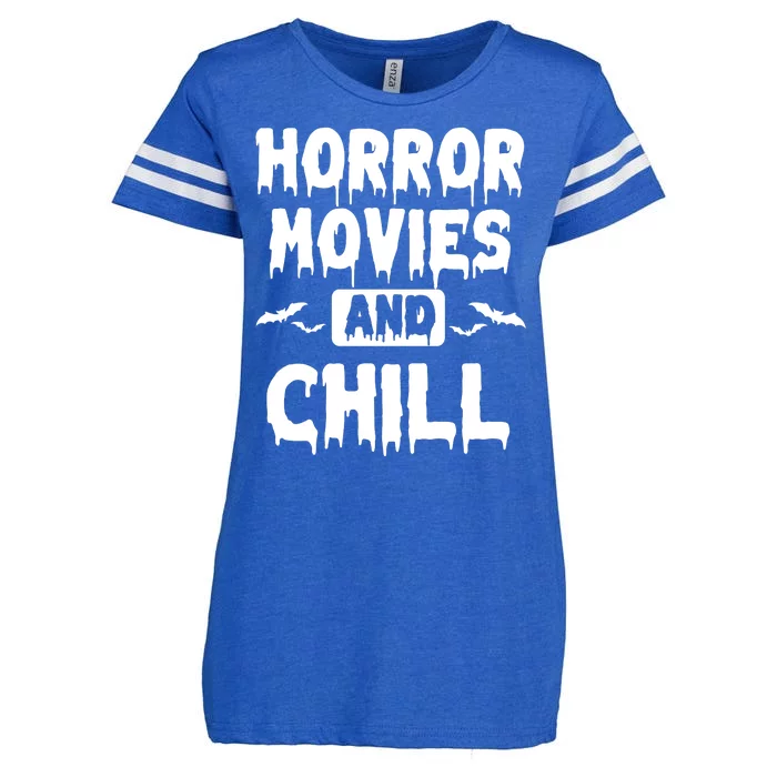 Horror Movies And Chill Enza Ladies Jersey Football T-Shirt