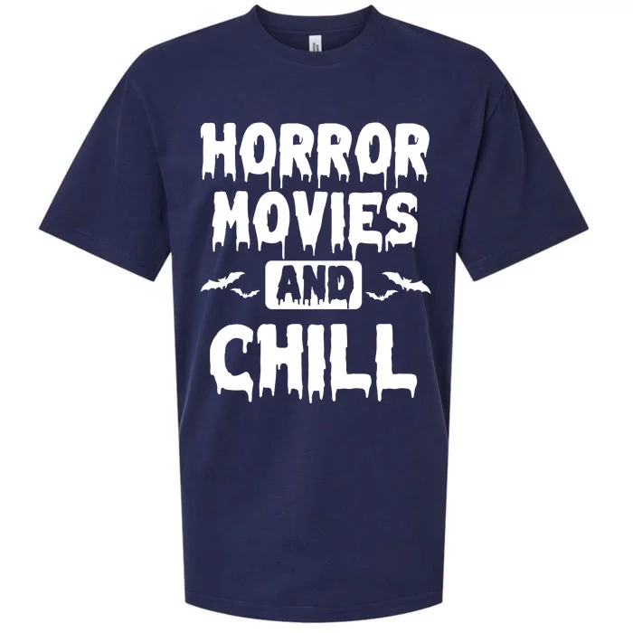 Horror Movies And Chill Sueded Cloud Jersey T-Shirt