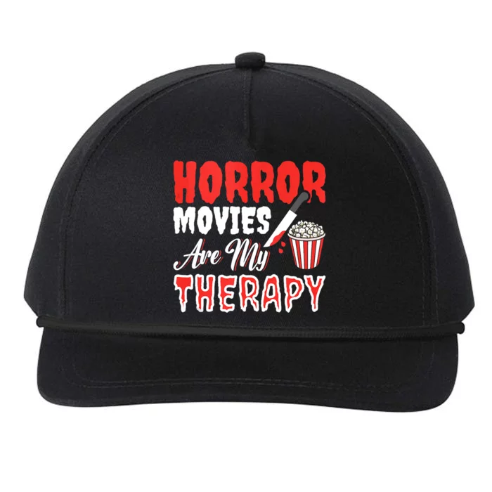 Horror Movies Are My Therapy Horror Movie Lover Snapback Five-Panel Rope Hat