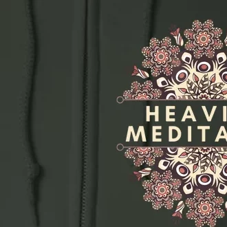 Heavily Meditated Antique Mandala Design For Yoga Lovers Full Zip Hoodie