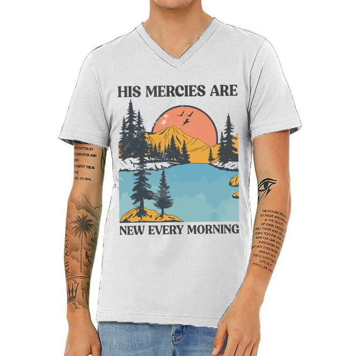 His Mercies Are New Every Morning V-Neck T-Shirt