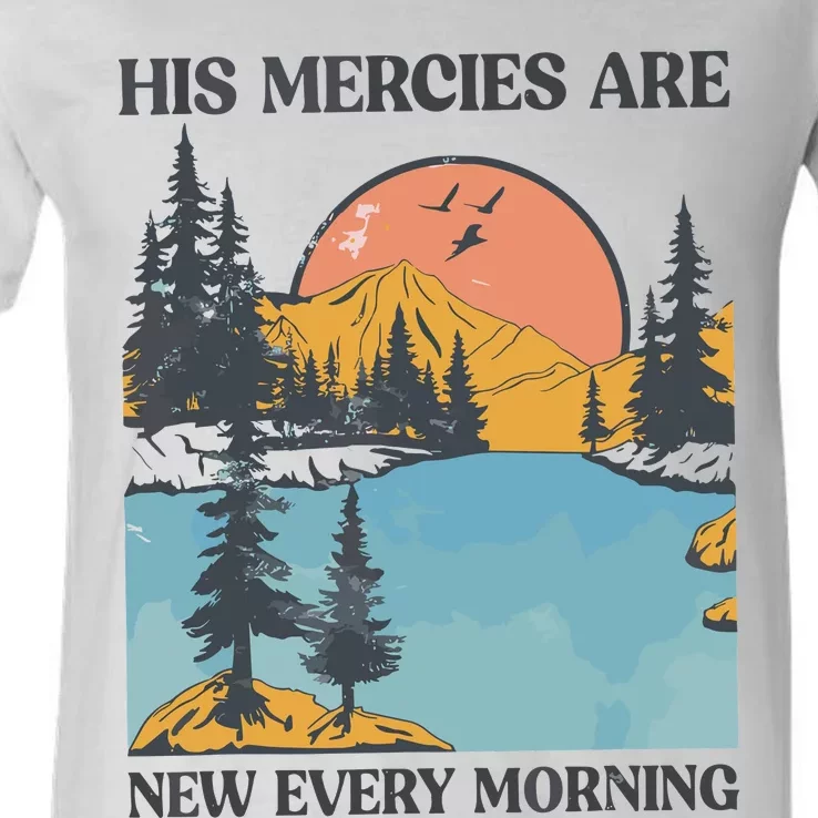 His Mercies Are New Every Morning V-Neck T-Shirt