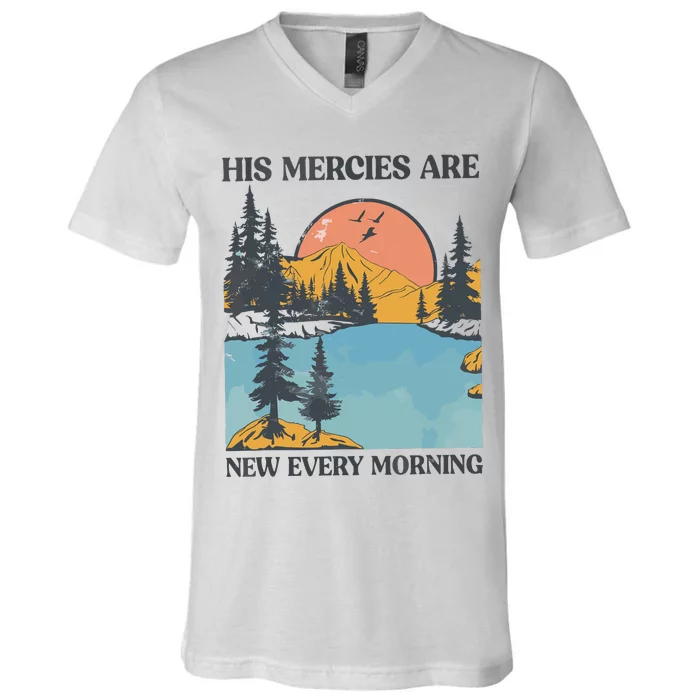 His Mercies Are New Every Morning V-Neck T-Shirt