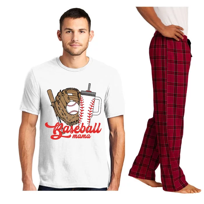 Hot Mess Always Stressed Baseball Mama Pajama Set