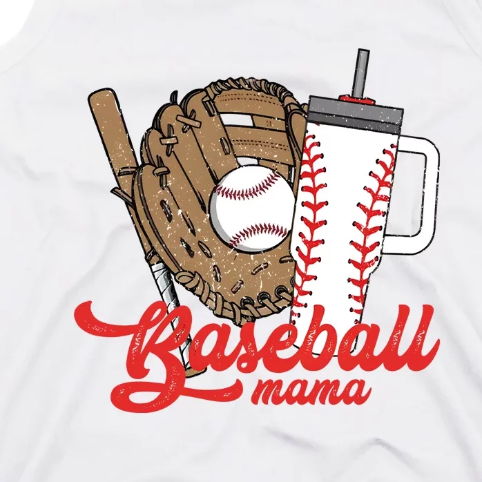 Hot Mess Always Stressed Baseball Mama Tank Top