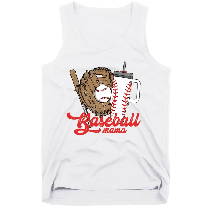 Hot Mess Always Stressed Baseball Mama Tank Top