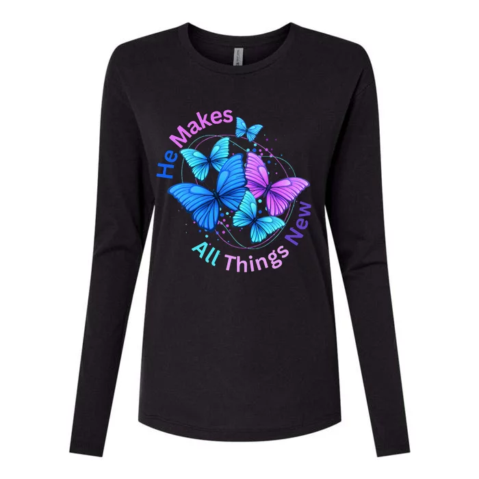 He Makes All Things New Womens Cotton Relaxed Long Sleeve T-Shirt