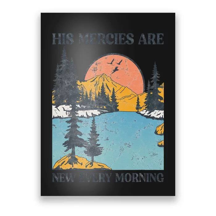 His Mercies Are New Every Morning Bible Verse Christian Poster