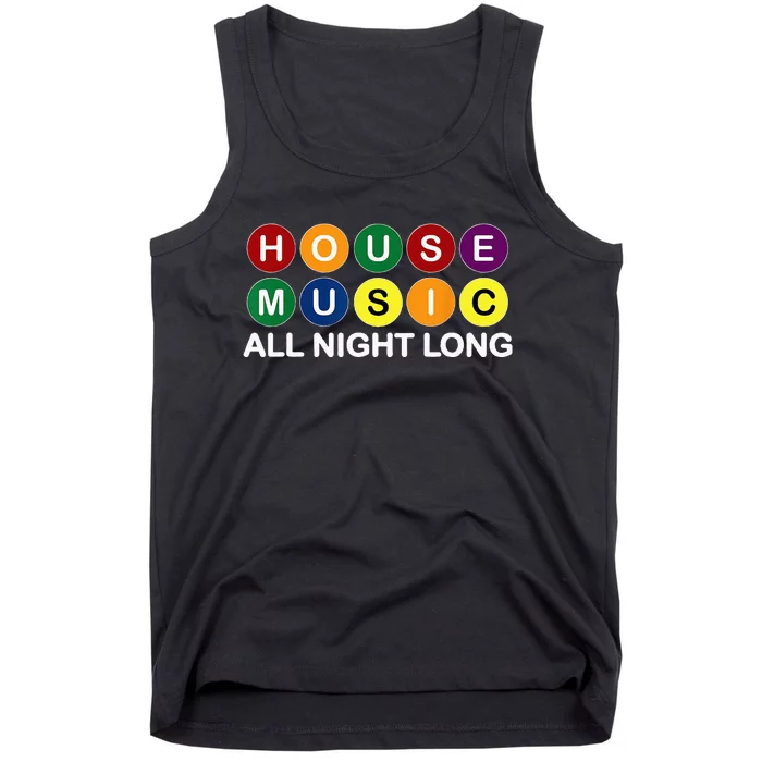 House Music All Night Long EDM DJ Tank Top