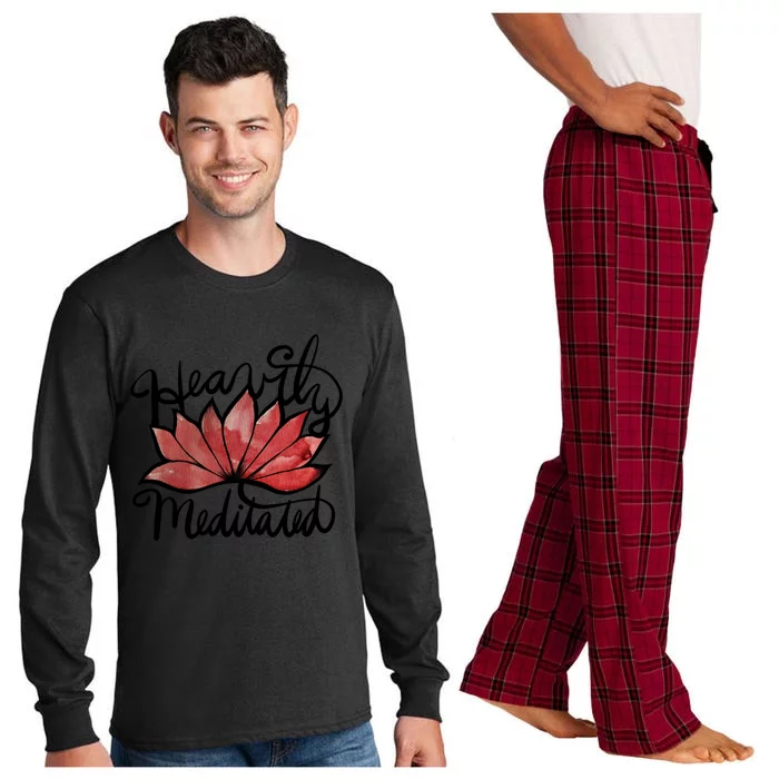 Heavily Meditated Artwork Fun Lotus Flower Gift Long Sleeve Pajama Set