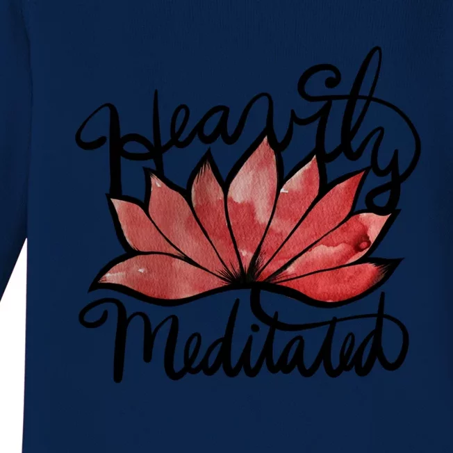 Heavily Meditated Artwork Fun Lotus Flower Gift Baby Long Sleeve Bodysuit