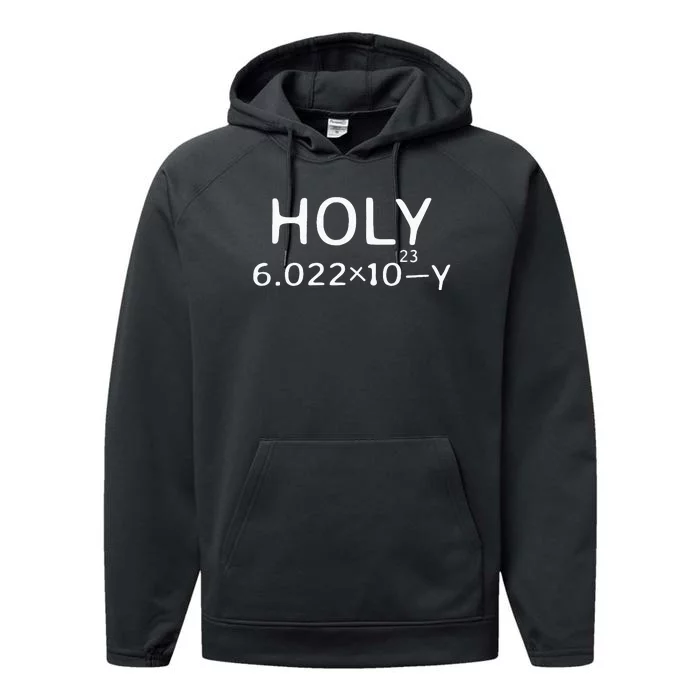 Holy Moley Avogadro Mole Carbon Funny Chemistry Performance Fleece Hoodie