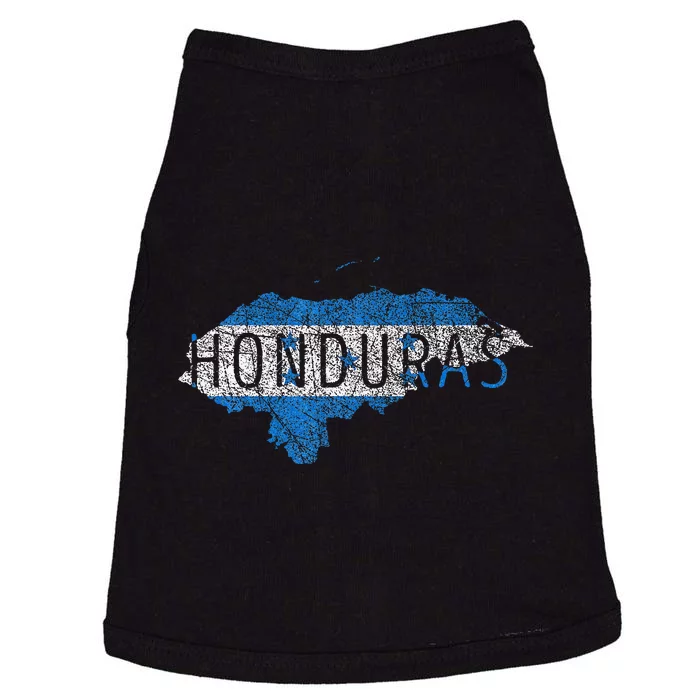 Honduran Map And Flag Souvenir Distressed Honduras Doggie Tank