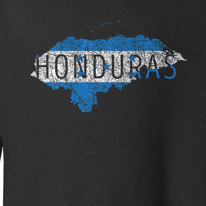 Honduran Map And Flag Souvenir Distressed Honduras Toddler Sweatshirt