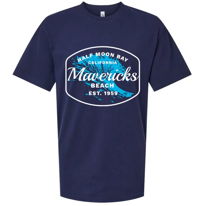 Half Moon Bay Mavericks Beach Surfing Gift Travel Gift Sueded Cloud Jersey T-Shirt