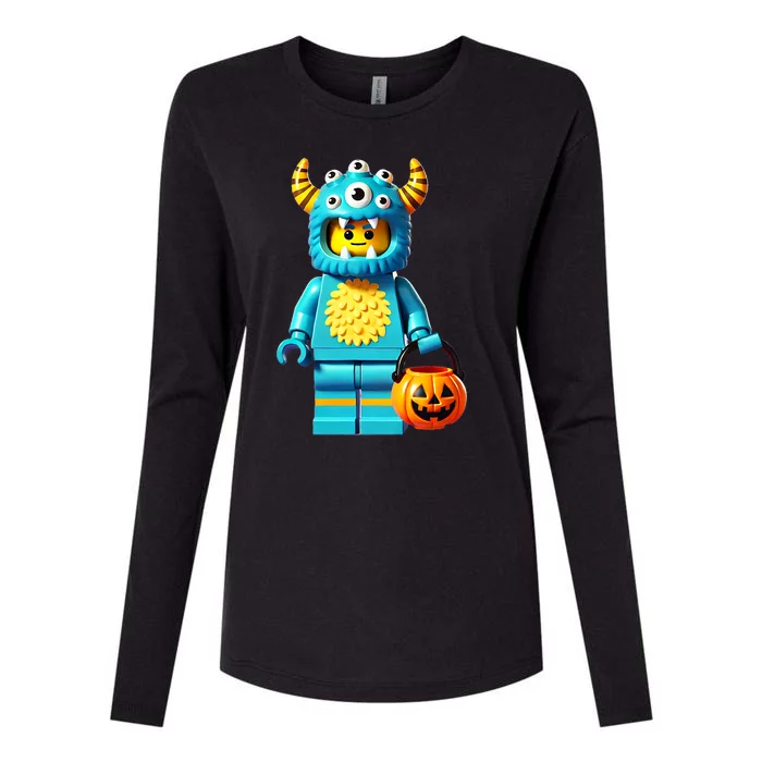 Halloween Master Builder Monster Building Blocks Bricks Womens Cotton Relaxed Long Sleeve T-Shirt