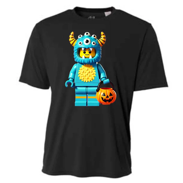 Halloween Master Builder Monster Building Blocks Bricks Cooling Performance Crew T-Shirt