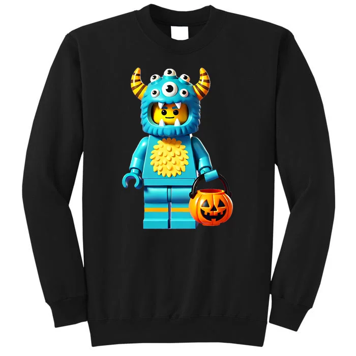 Halloween Master Builder Monster Building Blocks Bricks Tall Sweatshirt