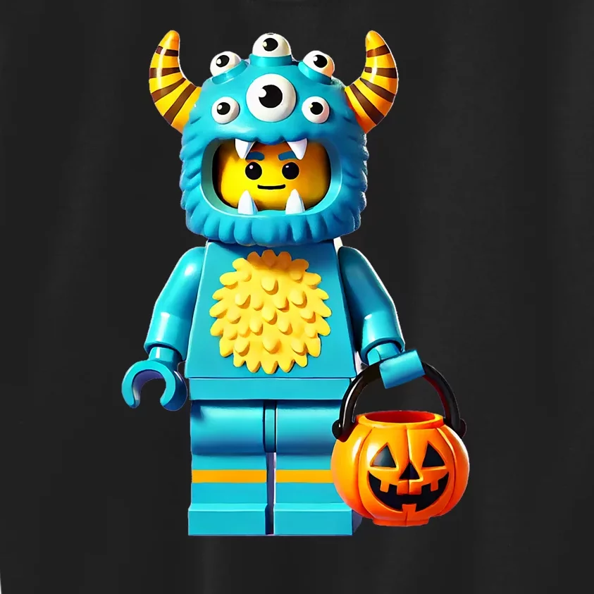 Halloween Master Builder Monster Building Blocks Bricks Kids Sweatshirt