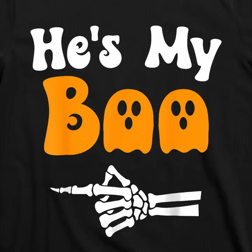 HeS My Boo Skeleton Couples Matching Couple Halloween T-Shirt