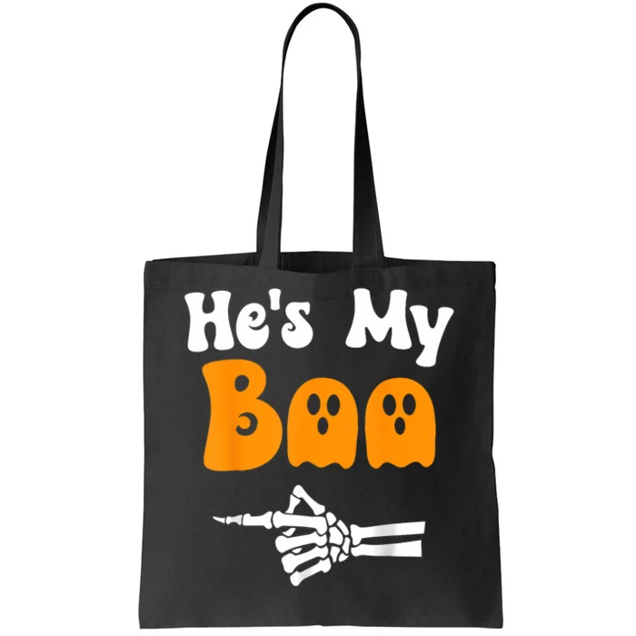 HeS My Boo Skeleton Couples Matching Couple Halloween Tote Bag