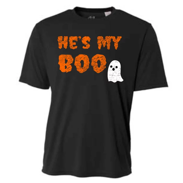 He's My Boo Halloween Couple Costume Ghost Cute Gift Cooling Performance Crew T-Shirt