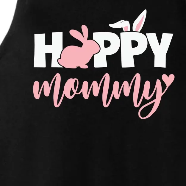 Happy Mommy Bunny Cute Holiday Ladies Tri-Blend Wicking Tank