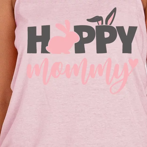 Happy Mommy Bunny Cute Holiday Women's Knotted Racerback Tank