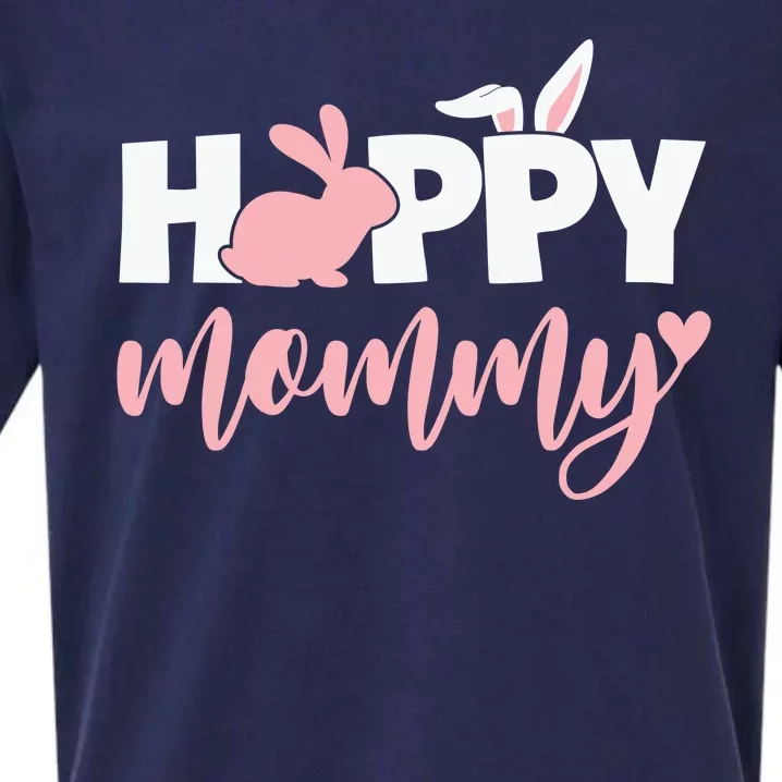 Happy Mommy Bunny Cute Holiday Sueded Cloud Jersey T-Shirt