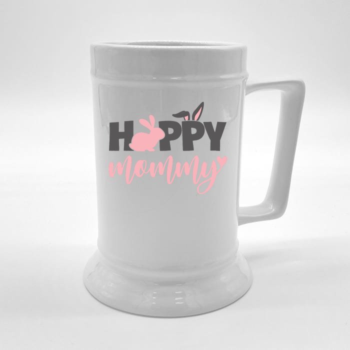 Happy Mommy Bunny Cute Holiday Front & Back Beer Stein