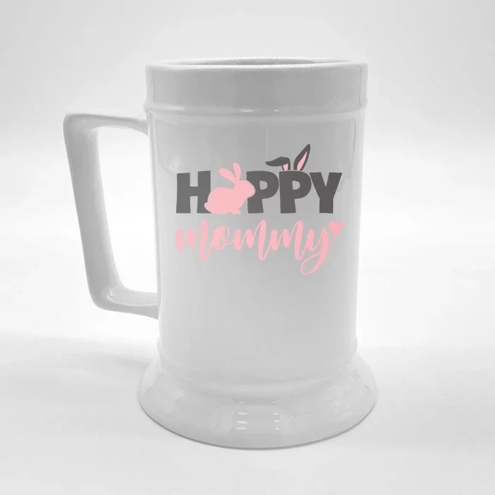 Happy Mommy Bunny Cute Holiday Front & Back Beer Stein