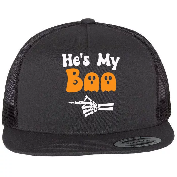 HeS My Boo Matching Halloween Pajama Couples HeS My Boo Flat Bill Trucker Hat