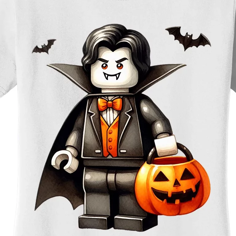 Halloween Master Builder Vampire Building Blocks Bricks Women's T-Shirt