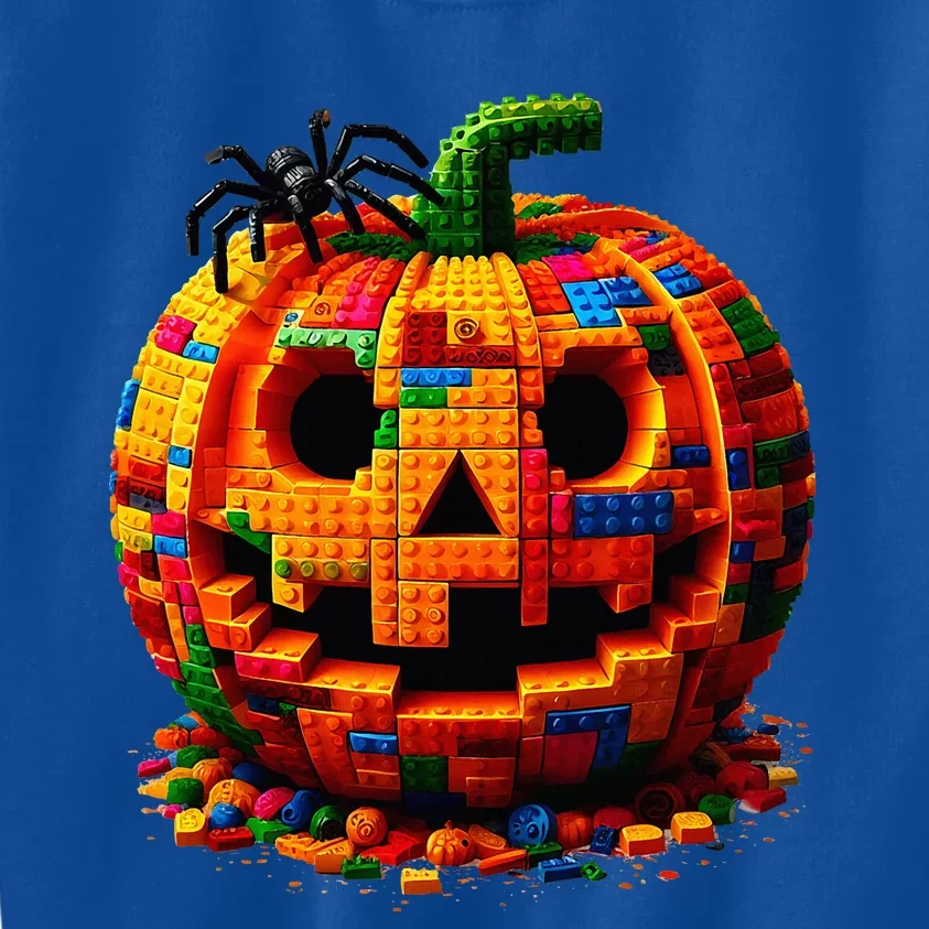 Halloween Master Builder Pumpkin Building Blocks Bricks Kids Sweatshirt