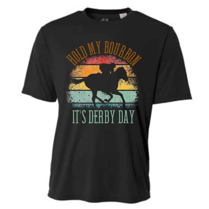 Hold My Bourbon ItS Derby Day Kentucky Horse Racing Cooling Performance Crew T-Shirt