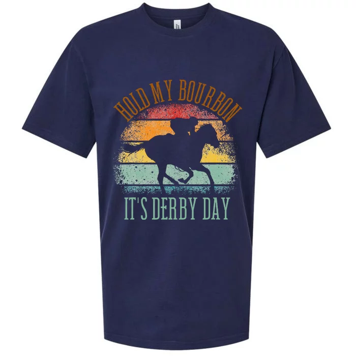 Hold My Bourbon ItS Derby Day Kentucky Horse Racing Sueded Cloud Jersey T-Shirt