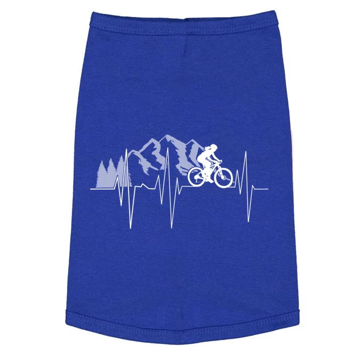 Heartbeat Mountain Biking Cyclist Funny Gift Gift Doggie Tank