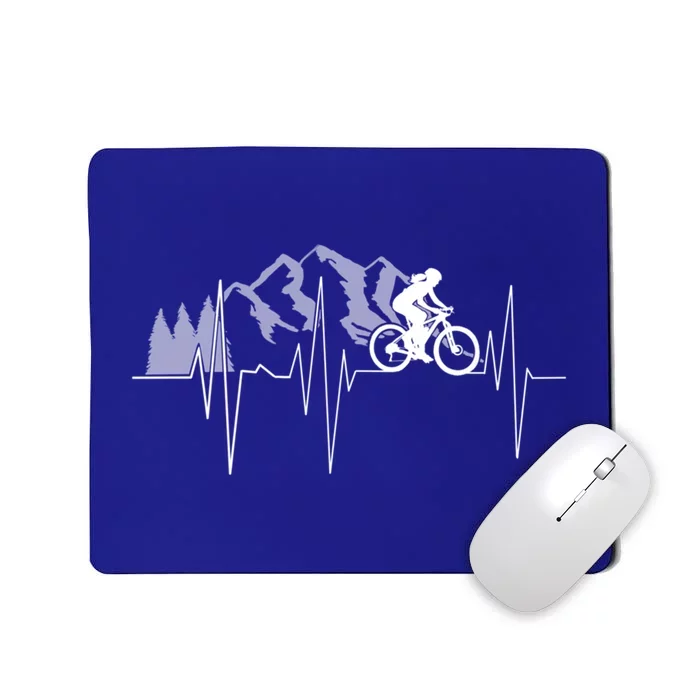 Heartbeat Mountain Biking Cyclist Funny Gift Gift Mousepad